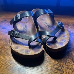 Birkenstock Leather Sandals Black Size 39 EU / L8 M6 Made in Germany